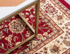 Unique Loom Sialk Hill Collection Area Rug - Washington (9' 10" x 13' 1" Rectangle Burgundy/Cream)
