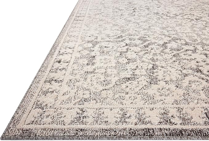 Loloi Magnolia Home by Joanna Gaines Gigi Collection GIG-01 Grey/Ivory 2'-7" x 4' Accent Rug