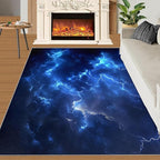 2x3 Lightning Rugs for Entryway - Natural Weather Small Area Rugs, Thunderstorm Lightning Laundry Room Carpet Non Slip Accent Throw Rug for Bathroom Kitchen Sink Front Door