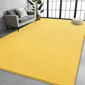 Large Area Rugs for Living Room Bedroom, 6x9 Feet Yellow Rug, Minimalist Modern Shag Rug, Soft Thick Comfy Memory Foam Indoor Carpet, Non-Slip Washable Rug for Boys Girls Dorm Nursery Room Home Decor