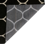 Rugs.com Lattice Frieze Collection Rug – 2' x 6' Runner Black Medium Rug Perfect for Living Rooms, Large Dining Rooms, Open Floorplans