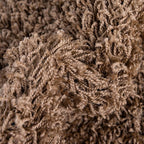Unique Loom Solid Shag Collection Area Rug (5' 1" Round, Sandy Brown)