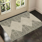 HelloTree 2x3 Entryway Rug, Indoor Small Machine Washable Area Rug Non Slip Backing Home Decor Floor Decoration Mat Boho Rugs for Entrance Kids Room Bedside Bedroom Stain Resistant Carpet-Cream