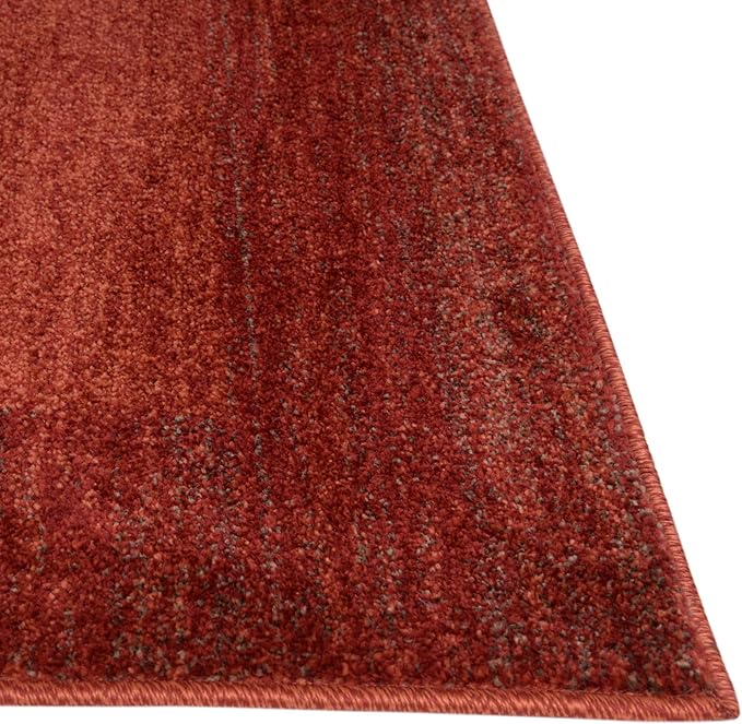 Rugs.com Angelica Collection Rug – 8 Ft Square Terracotta Medium Rug Perfect for Living Rooms, Kitchens, Entryways