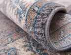 Unique Loom Salzburg Collection Classic Traditional Design Oriental Inspired Border Area Rug (3' 3 x 5' 3 Rectangular, Gray/Beige)
