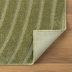 LUXE WEAVERS Modern Geometric Wave Green 2x8 Hallway Runner Rug, Contemporary Stain Resistant Carpet