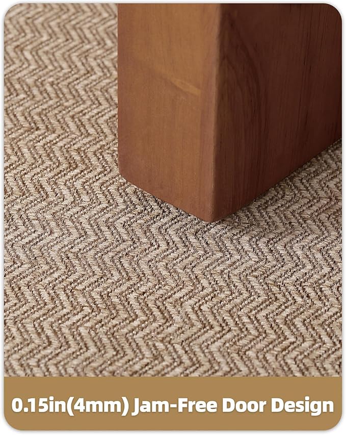 Color&Geometry Large Front Door Mat Indoor Entrance, 24"X48" Indoor Mats for Entryway Non Slip Rubber Backed, 2x4 Dirt Trapper Double Door Mat Washable, Dark Khaki (Rolled-up NO Creases)