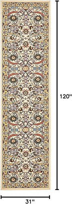 Unique Loom Espahan Collection Area Rug - Cape Cod (2' 7" x 10' Runner, Cream/ Black)