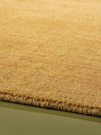 Rugsotic Carpets Hand Knotted Gabbeh Wool 6'x9' Area Rug Solid Gold L00111