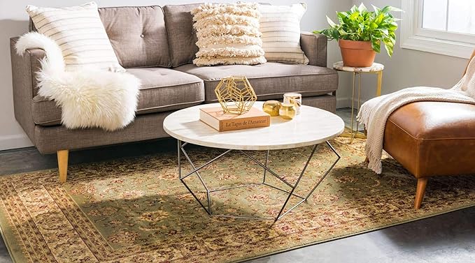 Unique Loom Voyage Collection Traditional Oriental Classic Intricate Design Area Rug (2' 2 x 3' 0 Rectangular, Green/Ivory)