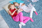 Beglad Fluffy Large Area Rugs 6x9 Feet, Modern Minimalist Style Shag Fuzzy Rugs, Non-Slip Indoor Carpet Soft Rugs for Kids Room, Bedroom & Living Room, Cobalt Blue