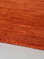 Hand Knotted Loom Wool ECO-Friendly Area Rugs - 3'x5', Rectangle, Light Red Color, Solid Plain Design, High Pile Handmade Anti Skid Area Rugs for Living Room, Bed Room (L00111)