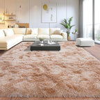Upgrade Non-Slip Plush Rugs for Living Room, Soft Shaggy Carpets for Living Room, Fuzzy Rugs for Kids' Room, Perfect Decor for Modern Home Tie Dye Beige 8x10Feet