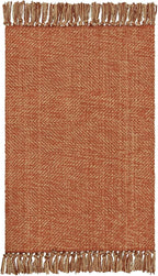 Collive Long Hallway Runner Rug 2.6' x 10', Washable Runner Indoor Entryway Rug, Terracotta Braided Woven Kitchen Runner Rugs Low-Profile Front Door Floor Carpet for Laundry Room Bedroom