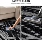 Rugshop Geometric Shag Area Rug Anthracite Dark Gray and White 7' 10" x 10' Perfect for Large Living Rooms, Dining Areas, Bedrooms