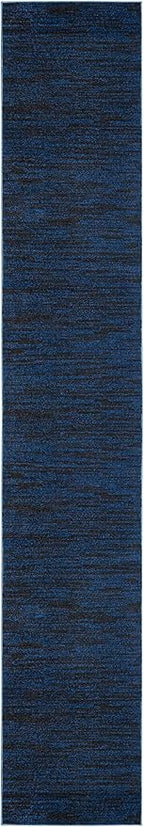Nourison Home Nourison Essentials Midnight Blue 2'2" x 16' Area Rug - Easy Clean, Non Shedding, Bed Room, Living Room, Dining Room, Kitchen (16' Runner)