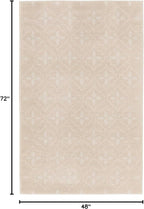 Nourison Home Nourison Essentials Ivory Beige 4' x 6' Area Rug - Easy Clean, Non Shedding, Bed Room, Living Room, Dining Room, Kitchen (4' x 6')