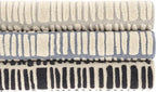 Dash & Albert Roark Charcoal Hand Tufted Wool Rug, 2.5 X 8 Feet, Grey/Ivory Geometric Pattern