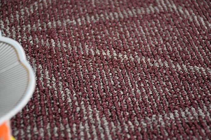 Furnish my Place Geometrical Pattern Indoor/Outdoor Refine Burgundy Abstract Area Rug, Doorway Mat, Contemporary Rug for Living Room, Entryway, Made in USA - 4' x 8' Oval
