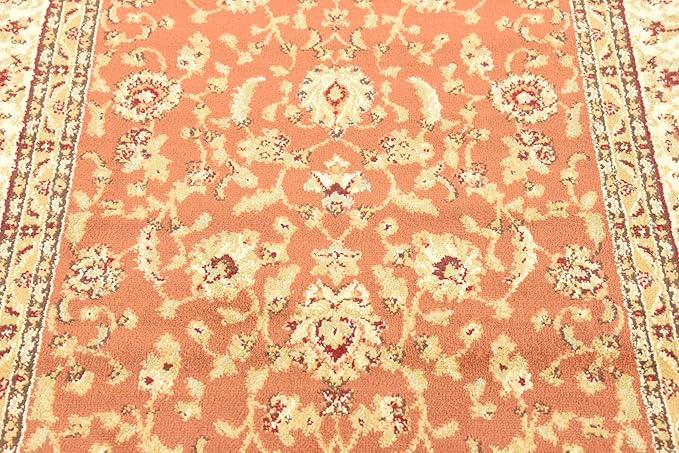 Unique Loom Voyage Collection Traditional Oriental Classic Intricate Design Area Rug (4' 0 x 6' 0 Rectangular, Terracotta/Ivory)