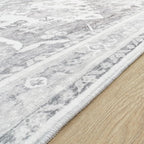 Paco Home Vintage Area Rug with Faded Oriental Pattern in Grey, Size: 4' x 5'3"