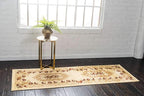 Unique Loom Versailles Collection Traditional Classic Floral Motif Area Rug (2' 7 x 10' 0 Runner, Ivory/ Tan)