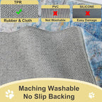 COMSLE Door Mat Soft Absorbent Indoor Front Entryway Rug Machine Washable Entrance Mats for Muddy Paws Non Slip Throw Rugs 32" x 48" Doormat for Inside Foyer Bedroom - Blue