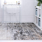 Rugs.com Leipzig Collection Area Rug – 8X11 Beige Low-Pile Rug Perfect for Living Rooms, Large Dining Rooms, Open Floorplans