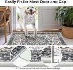 KOZYFLY Runners for Hallways 3x20 Ft Extra Long Faux Wool Washable Thin Hallway Rug Printed Runner Carpet for Entryway Bedroom Stair Kitchen Hall Living Room Decor, Black/Taupe/Beige