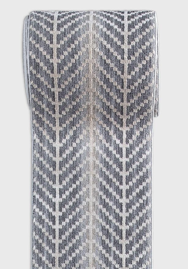 Well Woven Custom Size Hallway & Stair Runner- Harlow Rhodes Grey 27 Inches Wide x 25 Feet Long Runner (27" x 25') Runner Rug - Contemporary Design, Ultra-Soft, Easy-Clean