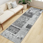 LOCHAS Washable Runner Rugs for Hallway, 2x8 Non Sip Soft Rug for Bedroom Entryway Kitchen Laundry Room, Long Abstract Carpet for Indoor Floor Bedside, Geometric Vintage Home Decor, Pet & kid Friendly