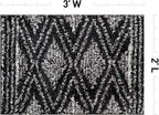 Rugshop Geometric Shag Area Rug Anthracite Dark Gray and White 2' x 3' Ideal for Entryways, Kitchens, or Small Spaces