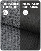 Color&Geometry Front Door Mat Indoor Non Slip Rubber Backing, 24"x36" Ultra Thin Doormat, Soft Absorbent Inside Doormat Washable Easy Clean Rugs for Entryway, Slate Gray (Rolled-up NO Creases)