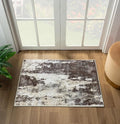 LUXE WEAVERS Euston Collection 7681 Brown 2x3 Modern Abstract Area Rug