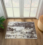 LUXE WEAVERS Euston Collection 7681 Brown 2x3 Modern Abstract Area Rug