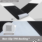 BEQHAUSE Dog Door Mat for Muddy Paws 36"x60" Dirt Trapper Absorbent Doormat Non Slip Entryway Rugs Washable Stain Resistant Welcome Floor Mat Soft Low-Profile for Front Back Door, Black