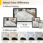 Washable Area Rugs 2'x6' Non-Slip Modern Abstract Soft for Living Room Entryway Bedroom Nursery, Print Pattern, Gray White Grey