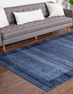 Rugs.com Angelica Collection Rug – 4' x 6' Navy Blue Medium Rug Perfect for Entryways, Kitchens, Breakfast Nooks, Accent Pieces
