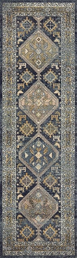 Loloi Jocelyn Collection JOC-02 Navy/Blue 6'-7" x 9'-7" .38" Thick Area Rug