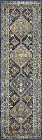Loloi Jocelyn Collection JOC-02 Navy/Blue 9'-6" x 12'-6" .38" Thick Area Rug
