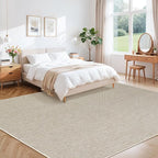 LBRO2M Easy Jute Solid Area Rug 9X12 Washable Rugs for Living Room Bedroom Natural Jute Look Indoor Outdoor Rug Durable, Solid Non Shedding Eco Friendly (9X12 Gray)