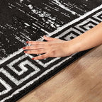 GLORY RUGS Area Rugs Marble 2x3 Black Gray Carpet Modern Abstract Rug Living Room Dining Bedroom Rug