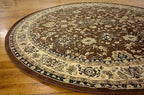 Unique Loom Sialk Hill Collection Area Rug - Washington (7' 10" Round Brown/Black)