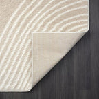 Abani Nuevo Collection Area Rug - Transitional Beige/Cream Design -9' x 12' - Easy to Clean - Durable for Kids and Pets - Non-Shedding - Medium Pile - Soft Feel - for Living Room, Bedroom & Office