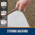 OLANLY Bathroom Rugs 40x32, Extra Soft Absorbent Chenille Bath Rugs, Rubber Backing Quick Dry, Machine Washable Bath Mats for Bathroom Floor, Tub and Shower, Home Decor Accessories, Tan