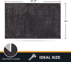 PURRUGS Dirt Trapping Door Mat 20" x 31.5", Non-Slip Machine Washable Entry Rug, Shoe Scraper, Dog Doormat, Super Absorbent Welcome Mat for Front & Back Door, Muddy Shoes & Paws, Charcoal