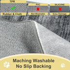 COMSLE Door Mat Soft Absorbent Indoor Front Entryway Rug Machine Washable Entrance Mats for Muddy Paws Non Slip Throw Rugs 20" x 32" Doormat for Inside Foyer Bedroom - Gray