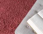 Unique Loom Davos Shag Collection Area Rug - Solid (9' 10" x 13' Rectangle, Poppy)
