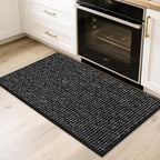 BEQHAUSE 2x3 Entryway Rug Indoor Door Mat Non-Slip Washable, Hallway Rugs Absorbent & Stain Resistant Hall Carpet Runner Rugs for Entryway, Front Door Floor Mats Laundry Room Rugs for Entry, Black