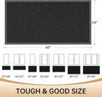 Amyracel Front Door Mat Indoor Outdoor Entrance, 24" x 48" All-Season Waterproof Doormat for Enterway, Heavy Duty Commercial Floor Mat, Fade Resistant, Rubber Back, Low Profile, Easy Clean